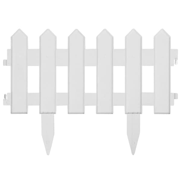 vidaXL Rabatkant 25 stk. hvid 10 m PP white Vit