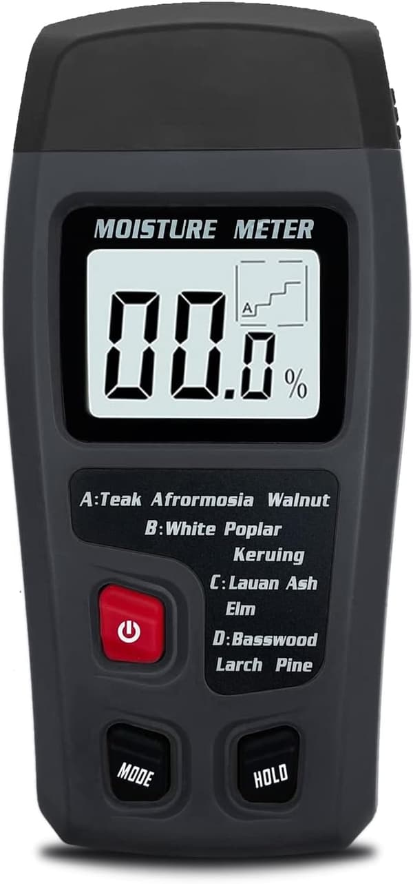 Digital Træfugtighedsmåler Træfugtighedstester Hygrometer Træfugtighedsmåler Stor LCD-skærm (Grå)