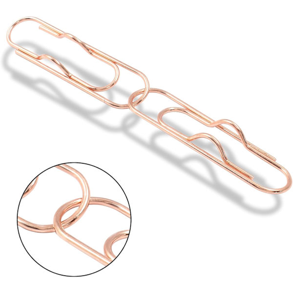 12 stk. Metal Pen Holder Clips til notesbog - Gyldne rustfrit stål Papirclips Multifunktionelle Pen Holders, Rosaguld