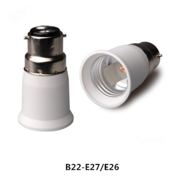 4x pistorasiaadapteri - B22-E27-kantamuunnin - bajonettipohjan lampun pidikkeen sovitin halogeeni-LED-polttimolle