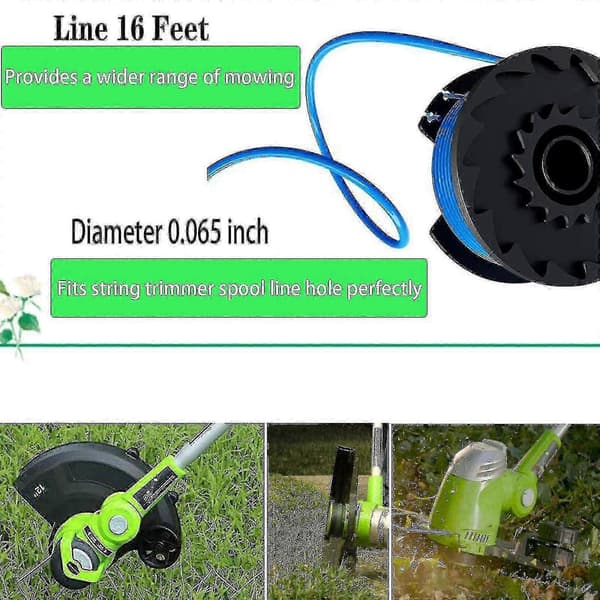 Trådspolset för Greenworks 24v 40v 80v (8 spolar, 2 lock)