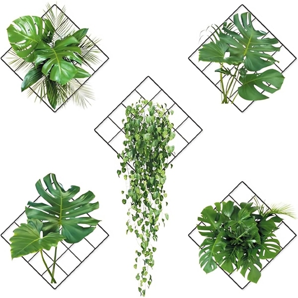 3D Grønne Planter Vægklistermærker Sæt - 3D Grønne Planter Vægklistermærke - Vægdekoration til Stue Soveværelse Køkken