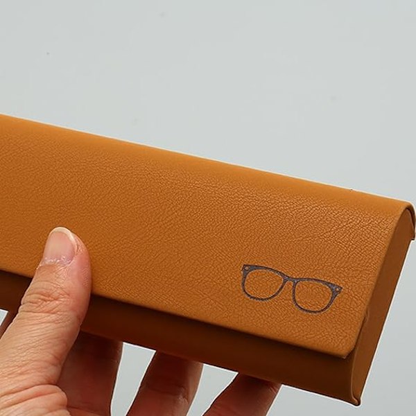 Solbriller Organizer Opbevaring - Retro Ridsefast Kunstig Læder Briller | Slank Design Briller Etui Organizer