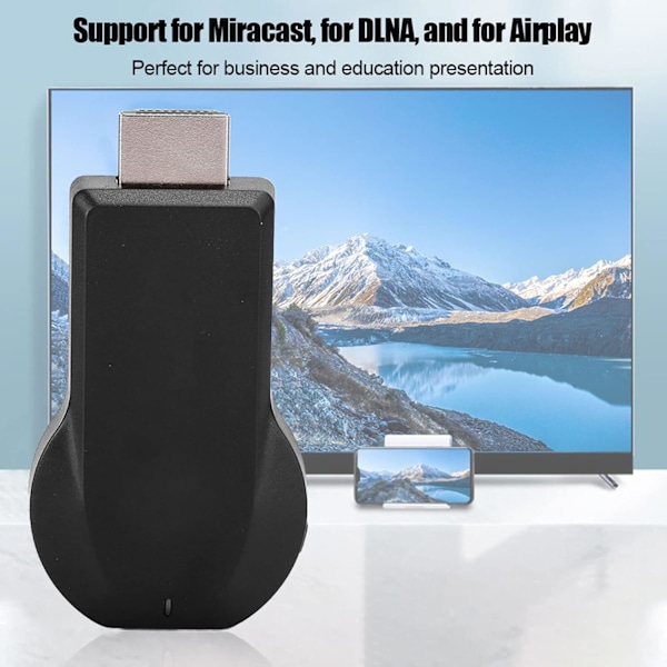 Trådløs Display TV, HDMI Dongle Adapter Indbygget WiFi Modul Understøtter 2.4GHz WiFi Trådløs Display Dongle Adapter Receiver HDMI TV