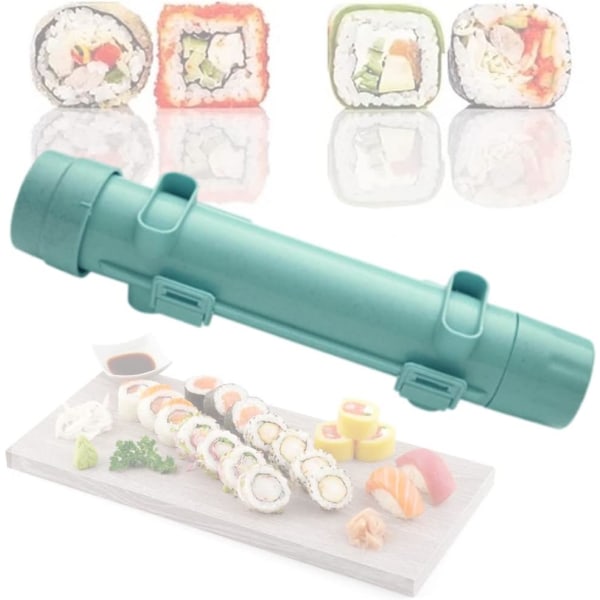 Sushi Maker Roller Multifunksjonell Onigiri Form Ris Form Grønnsak Kjøtt Rullende Verktøy DIY Sushi Making Machine Kjøkken Gadgets Verktøy (Grønn) Green