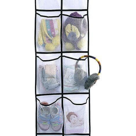 Smal Hängande Skohylla för Dörr, Vit, 2-pack