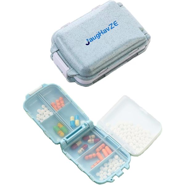 Veckovis pillerbox 7 dagar liten pillerfodral arrangör förseglad bärbar medicindispenser pillerboxar resor