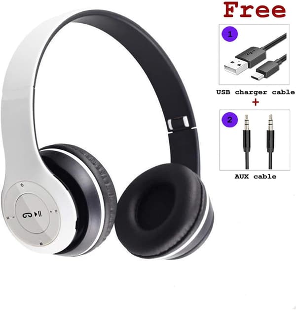 P47 Bluetooth 5.0 Trådlösa Gaming Hörlurar Vit