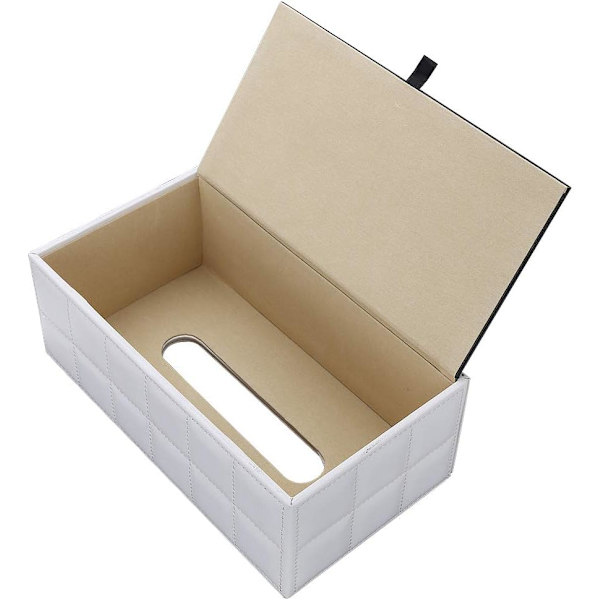 1 kpl PU-nahkainen kasvopaperiteline White