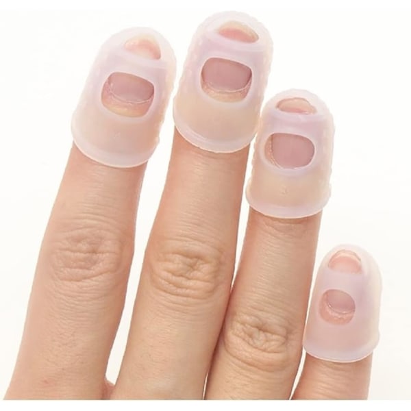 5 st Anti-Halk Fingeröverdrag Gitarr Fingertoppsskydd Överdrag Gitarr Skydd Spela Fingerhandskar för Ukulele Elektrisk Akustisk Gitarr Stränginstrument