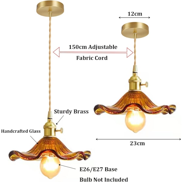 Lotusblad Hängande Taklampa Guld Grön Glas Blomster Chandelier Nordisk Modern Lanthus Enkelt Taklampa, Brun