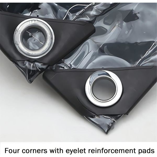 Drivhus presenning, svart gjennomsiktig polyetylen, rivebestandig vanntett beskyttende presenning, vanntett presenning 0,35 mm tykk (2x3m) 2x3