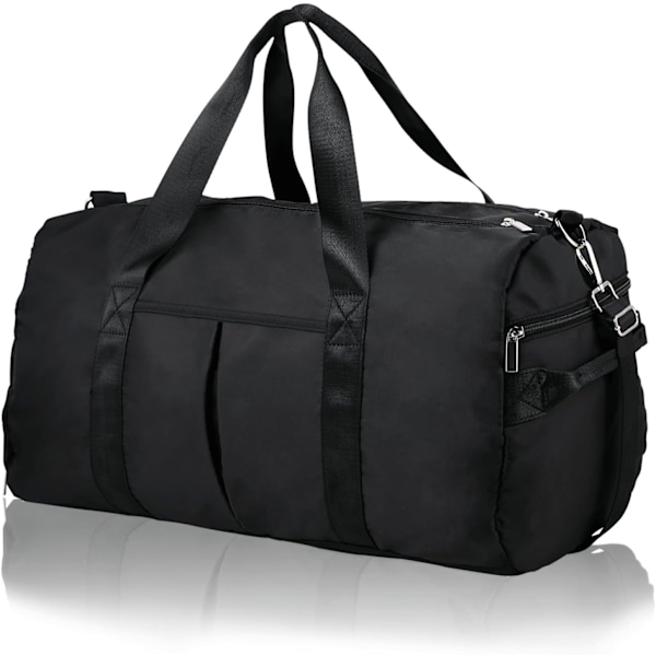 Gym Sports Duffel Bag - Vandafvisende Rejsetaske med Vådt Lomme og Skoafdeling, 40L Carry-on Taske Holdall Taske til Sport Rejse Træning