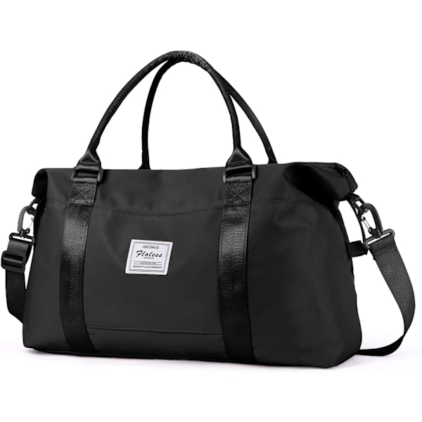 Kabinekuffert Rejsetaske 45x36x20, Stor Vandtæt Duffel Bag, Kabinekuffert Rejsetaske 45x36x20, Stor Vandtæt Duffel Bag, Sort Black