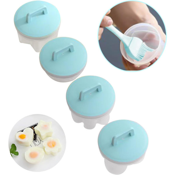 Egg Poaching Cups Egg Steamed Bakeware Pudding Mold Cooking Tools for Kitchen 4PCS egg boiler Green