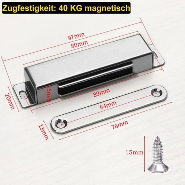 28 kg Kraftig Dørmagnet Rustfrit Stål Magnetisk Lås til Møbler Flere Farver YYV