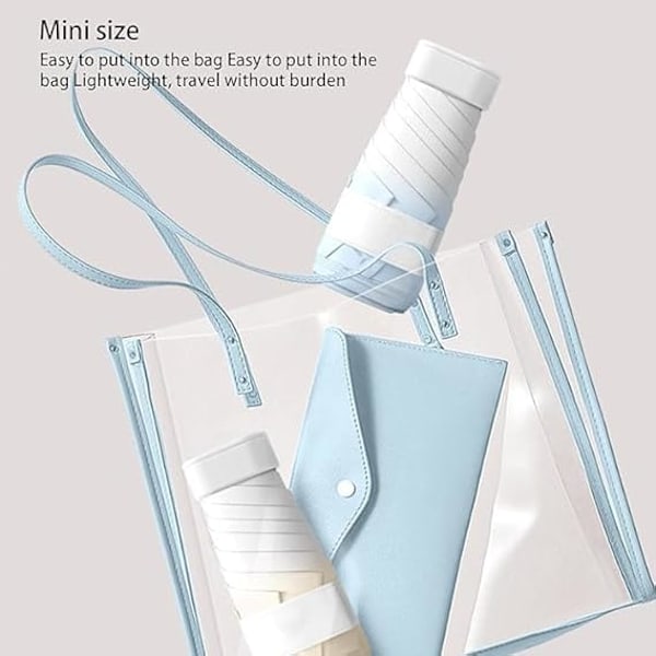Mini reseparaply för handväska, litet kompakt UV-paraplyskydd sol, lätt bärbart parasoll paraply vindtätt, gradient lila