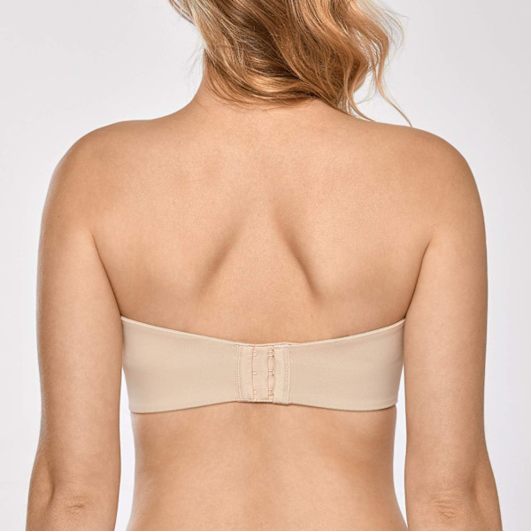 Kvinnors axelbandslösa behåar med bygelstöd, vadderade plus size minimizer-behå (34/75E) 75E