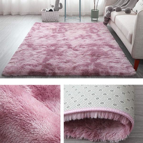 Shaggy soveværelse tæppe, tæppe til stue stor gulvmåtte til entre, blødt fluffy shag tæppe fluffy indendørs tæppe (120 * 160 cm) Pink 120*160CM