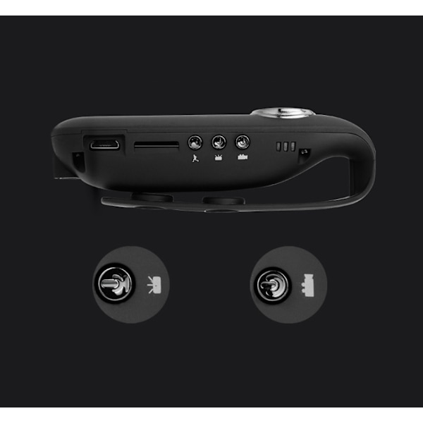 Mini Dash Cam HD 1080p 130° moottoripyörälle, polkupyörälle, ulkokameralle Ääninauhuri Valvontakamera Liiketunnistin Urheilukamera（1 kpl）
