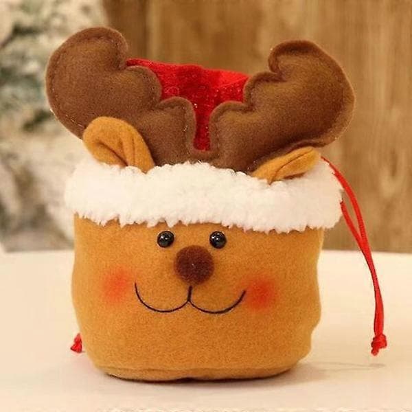 Pås-säckväv julklappspåsar med dragsko för julklappar (15 x 18 cm)