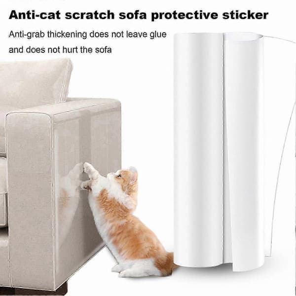 Transparent Anti-Scratch Tejp för Möbelskydd, Kattskrapavskräckare för Soffa, Bord, Säng 20cm