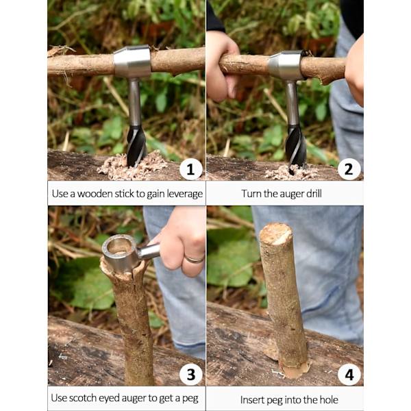 Håndhullmaker, Bushcraft Gear Tools Tredrill, Tredrillplugg