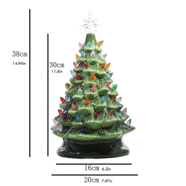 Julepynt Keramisk Juletre Juletre Led Dekorasjon Keramisk Skrivebord Julepynt Salg