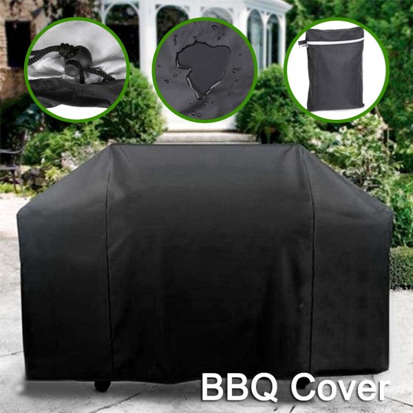 Grillöverdrag, Grillskydd BBQ-överdrag, Grillöverdrag Anti-Vind/Anti-UV/Anti-Vatten/Anti-Fukt/Dammtät 145x61x117cm