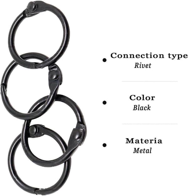 30 stk. bogringe, metalring, binderinge, åben ring