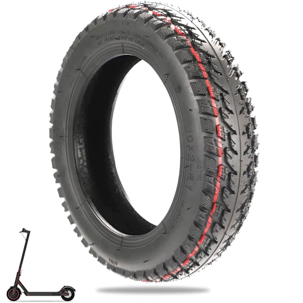 10 x 2-6.1 Däck Tubeless för Xiaomi M365/Pro/Pro2/1S/Lite/3 Elsparkcykel 10 Tums Hjul Ersättningshjul för Sparkcyklar