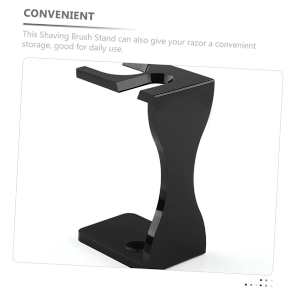 Rakställ för rakning, skäggborsthållare, akryl, säkerhetsrakställ för skrivbord, hem, badrum, resor, svart