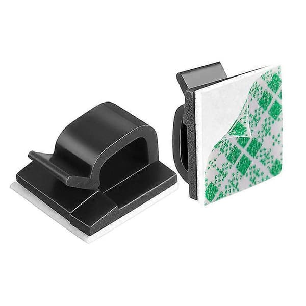 Selvklæbende minikabelholder 50-pak Sort Betterlifefg black