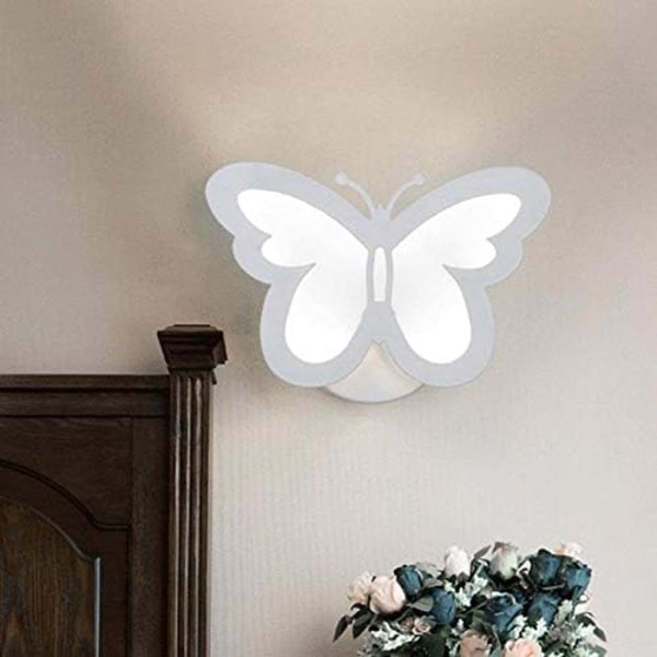 Seinälamppu perhosmuotoinen seinävalaisin perhoslamppu Led-valo Olohuone Käytävä Yövalaisimet Kodinsisustus Yövalot, Lämmin valkoinen
