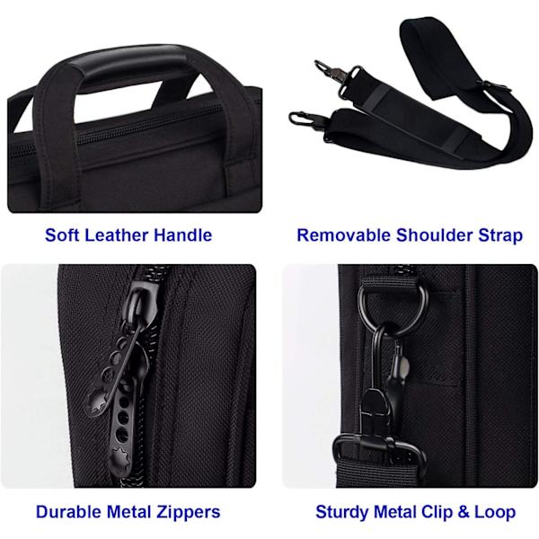 Laptop taske, Business Laptop tasker Aktentaske Kontor taske Laptop bæretaske Computer dokument taske til arbejde, skole, uni, sort-15,7 x 3,1 x 11,8 tommer Black