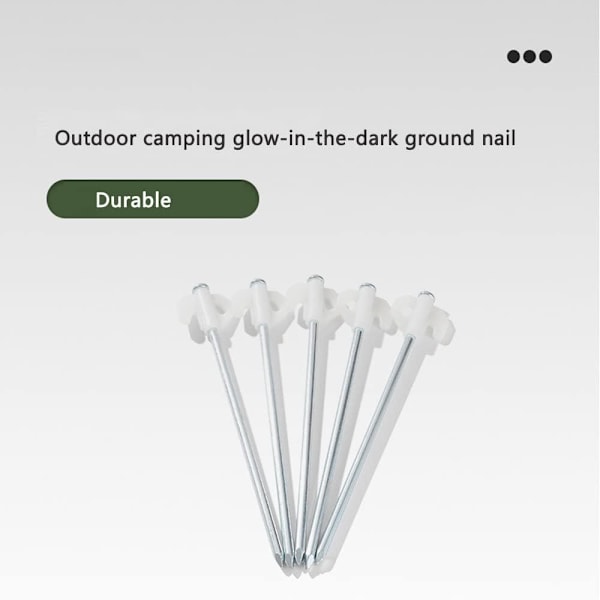 8 stk. teltpløkker Heavy Duty Metal Ground Stake Camping Søm Pop Up Pegs Lysende Have Stabil Fast Anker Krog 8-tommer 20CM