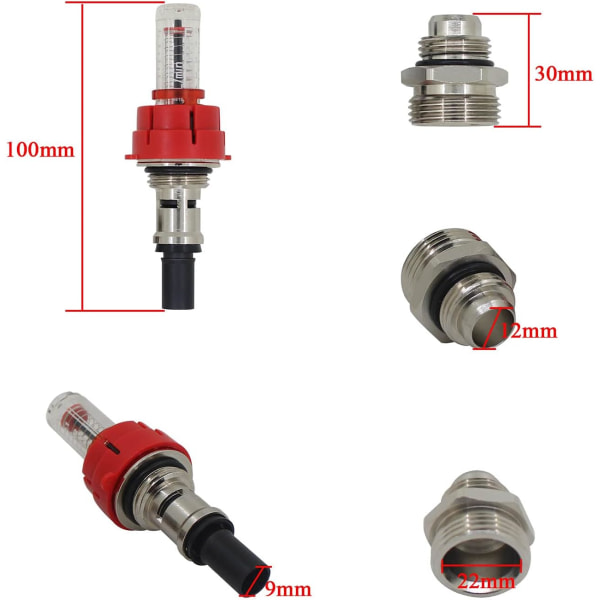 Gulvvarme flowmeter til vandgulvvarmemanifold, vandflowindikator