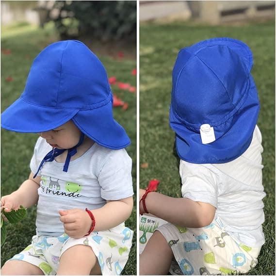 Barn Solskydd Mössa Utomhus Andningsbar Mesh Baby Solhatt Strandhatt Reshatt, Blå