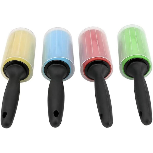 Lint Roller | Fjerner dyrehår, vaskbar, gjenbrukbar, klebrig, silikonrulle (rosa)