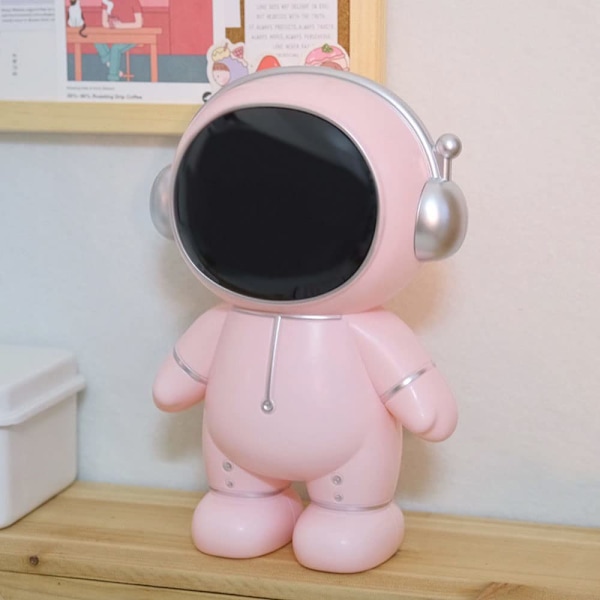 Astronaut Sparbössa, Rymdman Modell Spargris, Lämplig för Pojkar Flickor Barn Leksaker Förvaringsburk Prydnad Rum Dekoration(Rosa) Pink