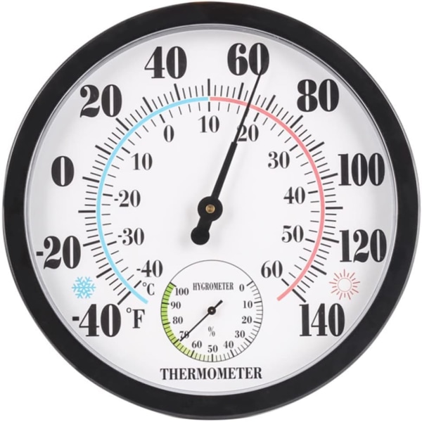 Hygrometer Termometer Fuktighetsmätare 10 tum Trädgårdsarbete Temperatur Enkelhet och enkel avläsning