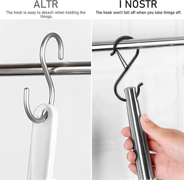 10 st Krokar S Krokar med Anti-Droppsystem Multifunktionella Krokar