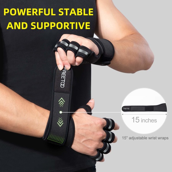 Fitnesshandskar med handledsstöd, sporthandskar, träningshandskar för män och kvinnor för gym, styrketräning, träning och crossfitträning XL