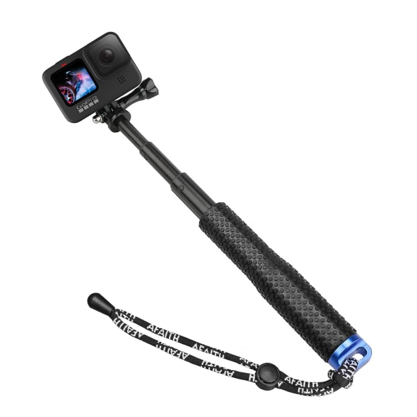 Vandtæt aluminium håndgreb Selfie Stick, forlænges håndholdt monopod teleskopstang