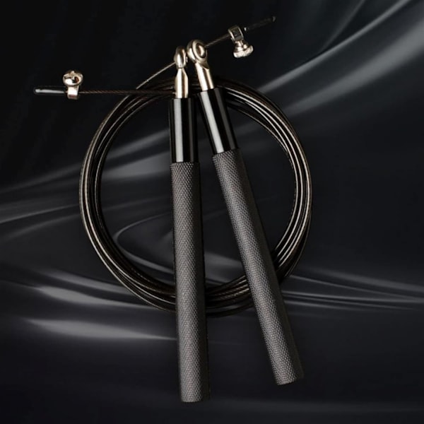 Hoppetov - Springtov - Justerbar 360 Graders Svingbart Kugleleje - Tangle-Free Træningsreb - Aluminium Anti-Skipping Håndtag, Guld
