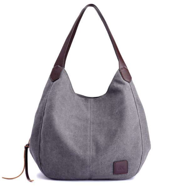 Naisten kangaskassi Vintage Yläkahvallinen Tote Bag Monitoiminen Rentouttava Tote Bag Koululaukku
