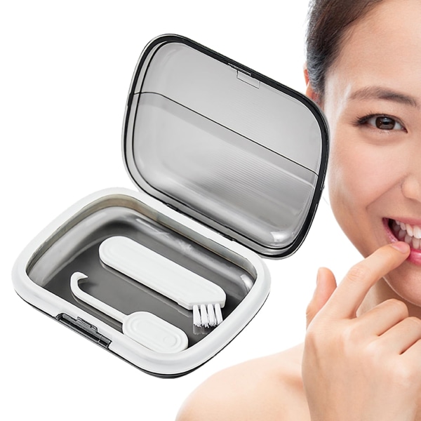 Aligner Case Litet Slim Case för Retainers med lockgångjärn - Liten Retainer Case, Retainer Container Case för rengöring av osynliga tänder tandprotes