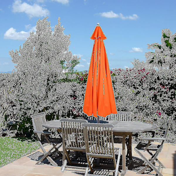 Bedst sælgende udskiftning stof haveparasol baldakin til 6/8 arm terrasse solparaply 50% tilbud Navy blue 300cmx6k