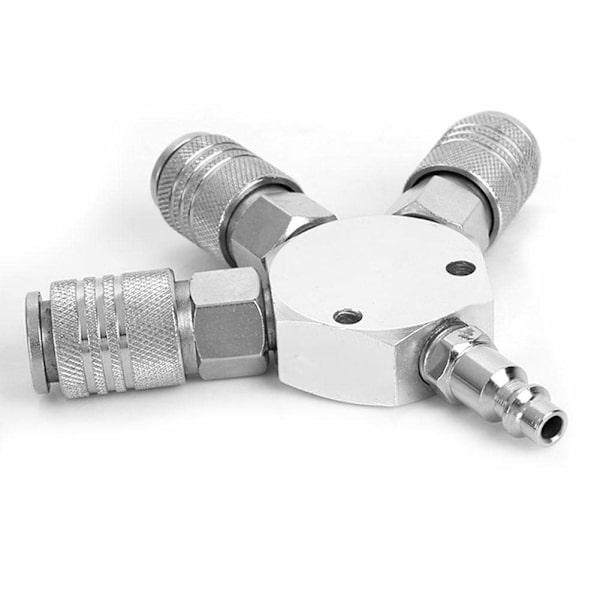 Way Air Manifold Pneumatic Connector 1/4'' F-NPT Air Hose Manifold Quick Connector Splitter Adapter 120*20mm