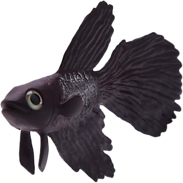 Akvariefisk Skål Plast Svømning Guld Fisk Betta Fisk Sjov Kunstig Silikone Lille Fisk Livagtig Falsk Fisk(Brun Betta Fisk)